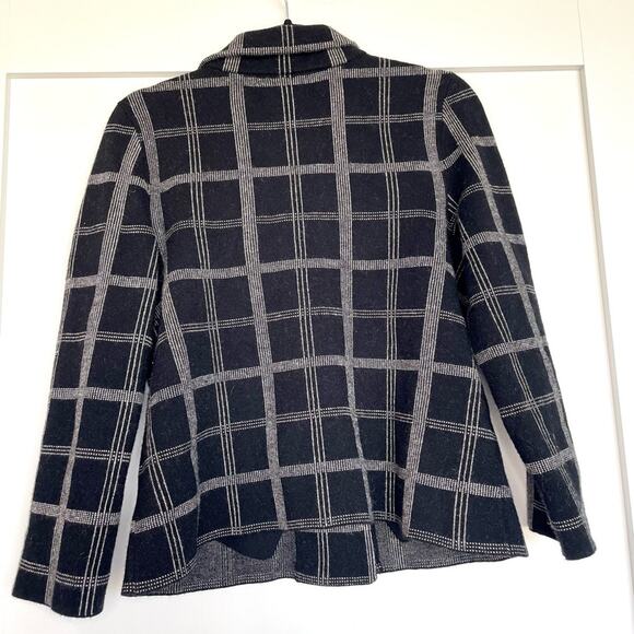Anthropologie Moth Plaid Windowpane Sweater Jacket Sz XS - Picture 11 of 12